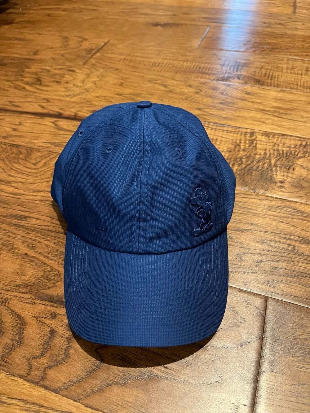 Disney Parks Mickey Mouse Silhouette Embroidered Navy Blue Baseball Cap Adjustab